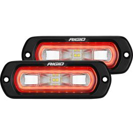 Soporte Rigid SR-L Series Spreader Flush Mounts with Red Halo Pair | Luces