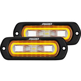 Soporte Rigid SR-L Series Spreader Flush Mounts with Amber Halo Pair | Luces