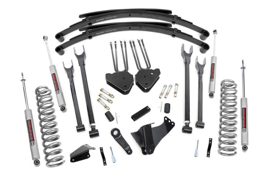 Kit de Elevación de 8 Pulgadas | 4 Link | RR Resortes | Ford F-250/F-350 Super Duty (05-07)