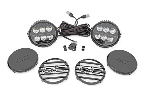 Par de Luces LED Halo Serie Negro | Blanco/Ámbar DRL | 6.5 Inch | Redondo