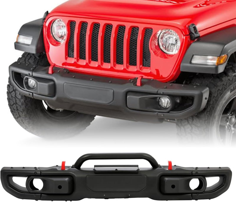 Defensa 10 aniversario con base de winch para Jeep