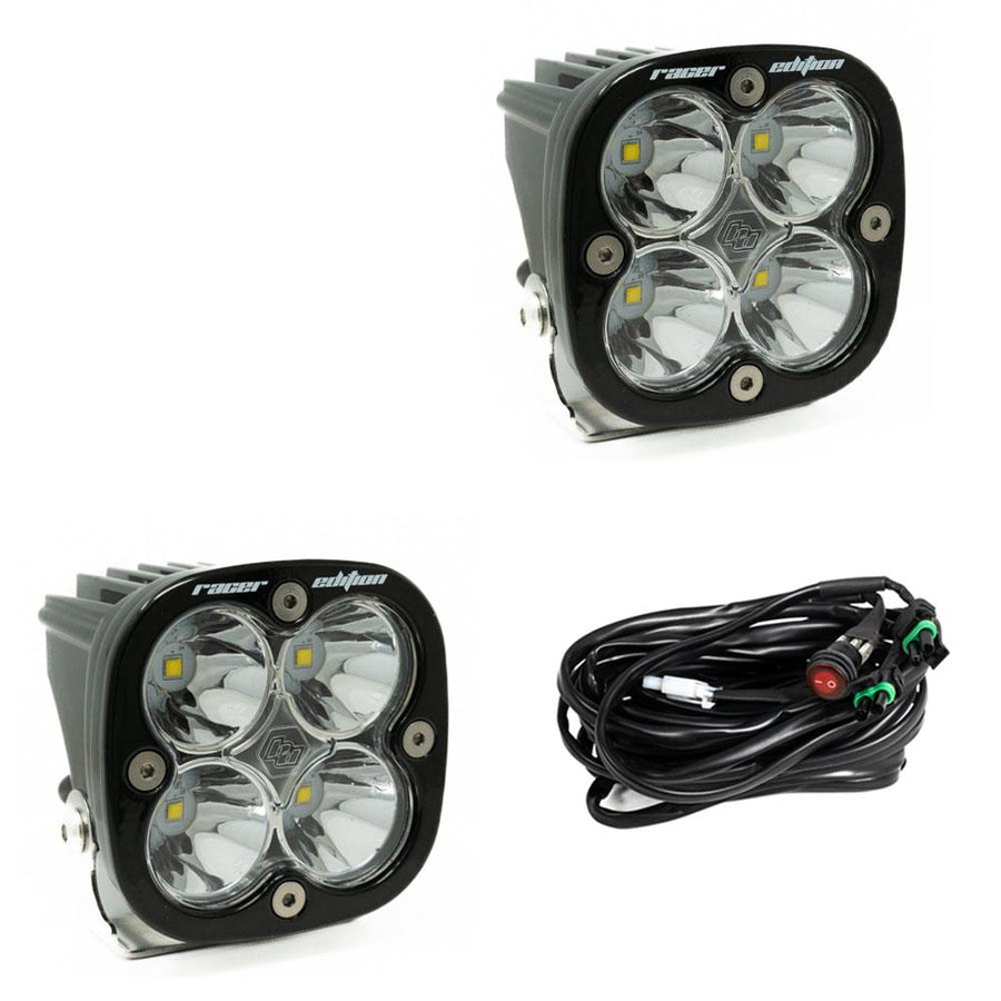 Barra de luz LED Baja Designs Squadron Racer Edition LED Auxiliary Light Pod Pair - Universal (Light Pattern: Racer Spot, Color: Clear)