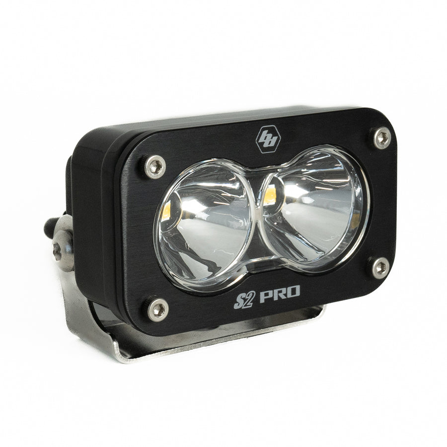 Luz auxiliar LED Baja Designs S2 Pro Black LED Auxiliary Light Pod - Universal (Light Pattern: Spot, Color: Clear)