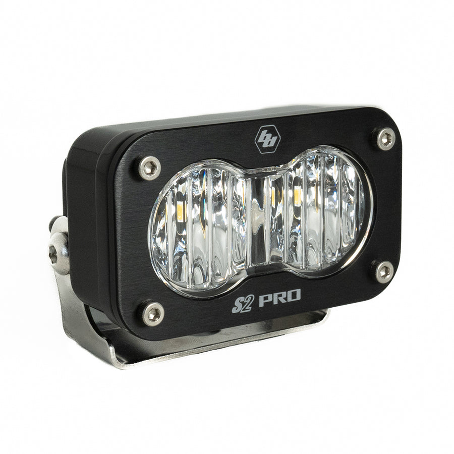 Luz auxiliar LED Baja Designs S2 Pro Black LED Auxiliary Light Pod - Universal (Light Pattern: Wide Cornering, Color: Clear)