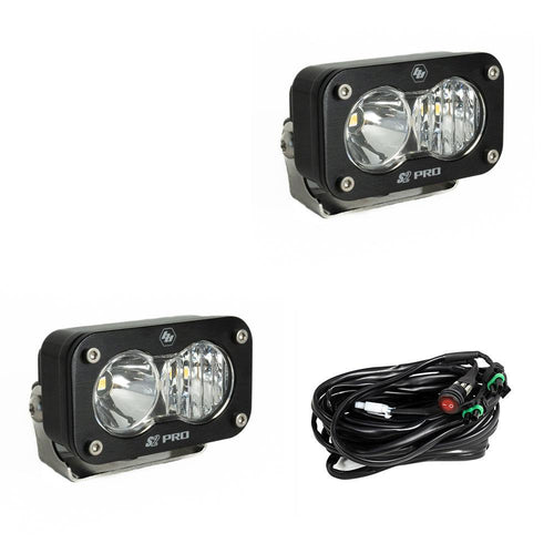 Luz Auxiliar LED Baja Designs S2 Pro negro LED Auxiliary Light Pod par | Universal