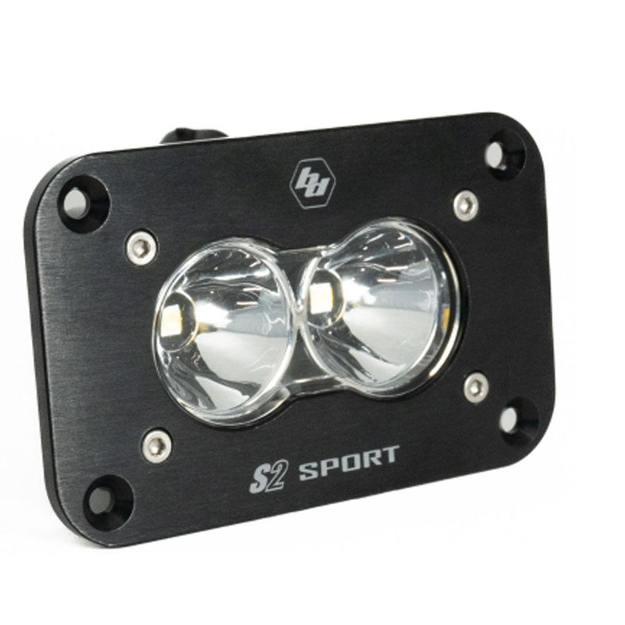 Luz auxiliar LED Baja Designs S2 Sport Black Flush Mount LED Auxiliary Light Pod - Universal (Light Pattern: Spot, Color: Clear)