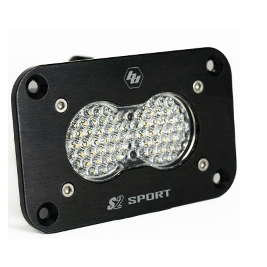Luz auxiliar LED Baja Designs S2 Sport Black Flush Mount LED Auxiliary Light Pod - Universal (Light Pattern: Work/Scene, Color: Clear)