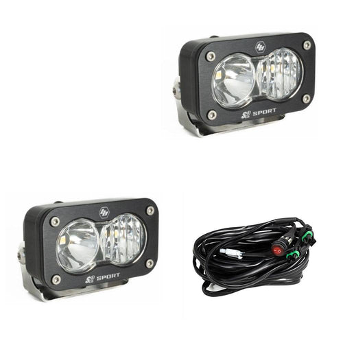 Luz Auxiliar LED Baja Designs S2 Sport negro LED Auxiliary Light Pod par | Universal