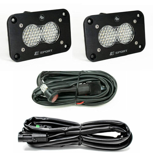 Luz Auxiliar LED Baja Designs S2 Sport negro Flush Mount LED Light Pod Reverse Kit | Universal