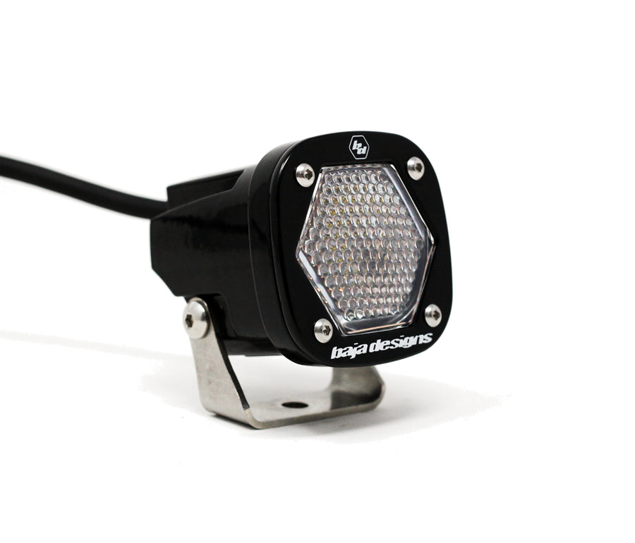 Luz auxiliar LED Baja Designs S1 Black LED Auxiliary Light Pod - Universal (Light Pattern: Work/Scene, Color: Clear)