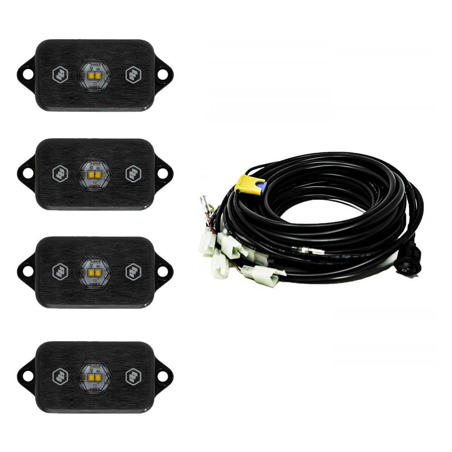 Kit de rock lights Baja Designs LED Rock Light Kit - Universal (Color: Clear)