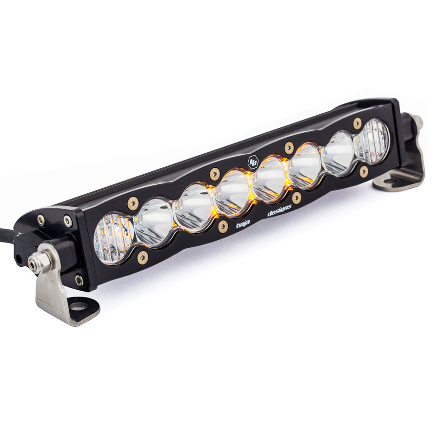 Barra de luz LED Baja Designs S8 Straight LED Light Bar - Universal (Size: 10 Inch, Light Pattern: Driving/Combo, Color: Clear)