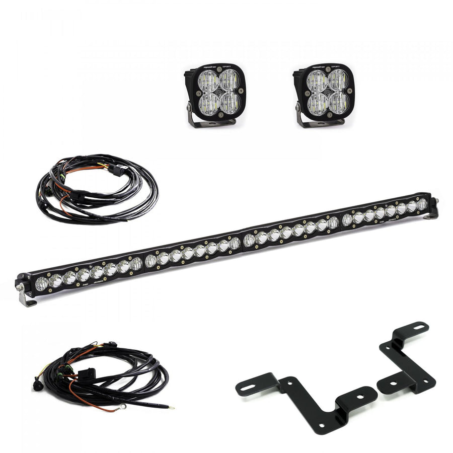Kit de luces para pilar A Baja Designs Jeep JL/JT Squadron Sport/S8 40 Inch A-Pillar/Cowl Mount Light Kit - Jeep 2020-2026 Gladiator; 2018-2026 Wrangler JL (Light Pattern: Multi-Pattern, Color: Clear)