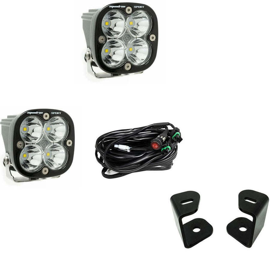 Kit de luces para pilar A Baja Designs RAM Squadron Sport A-Pillar Light Kit - RAM 2009-10 1500; RAM 2011-18 1500; 2019 1500 Classic (Light Pattern: Driving/Combo, Color: Clear)
