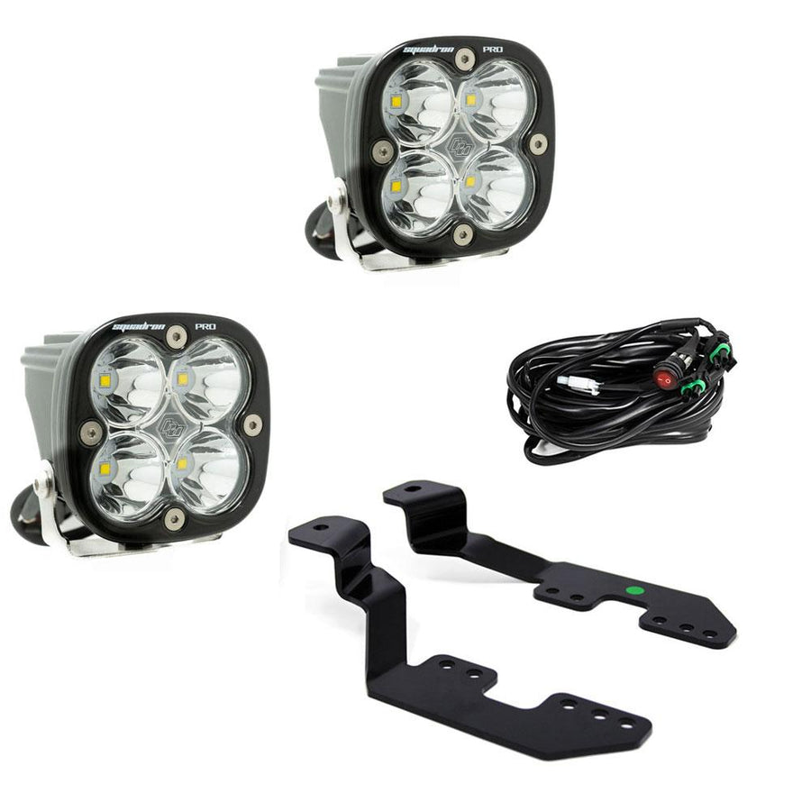 Kit de luces para pilar A Baja Designs Chevy/GMC Squadron Pro A-Pillar Light Kit - Chevy/GMC 2014-18 Silverado/Sierra 1500; 2015-19 Colorado/Canyon (Light Pattern: Spot, Color: Clear)