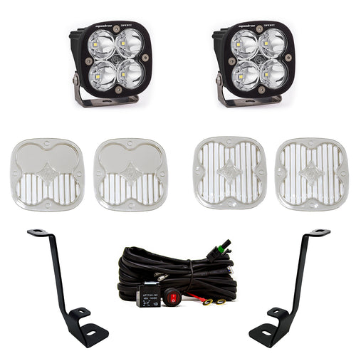 Kit de luces para pilar A Baja Designs Ford Squadron Sport A-Pillar Light Kit - Ford 2021-23 F-150 (Light Pattern: Spot, Color: Clear, Wiring Type: Toggle)