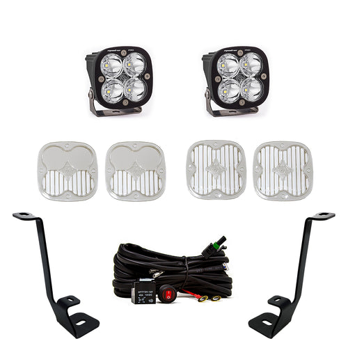 Kit de luces para pilar A Baja Designs Ford Squadron Pro A-Pillar Light Kit - Ford 2021-23 F-150 (Light Pattern: Spot, Color: Clear, Wiring Type: Toggle)