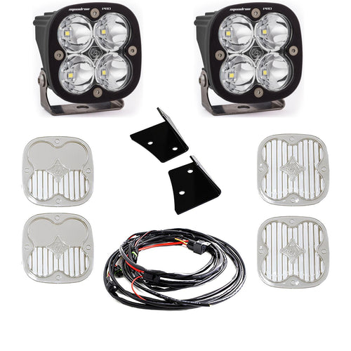 Kit de Luces A-Pillar Baja Designs Jeep JK Squadron Pro Spot A-Pillar Light Kit | Jeep 2007-18 Wrangler JK