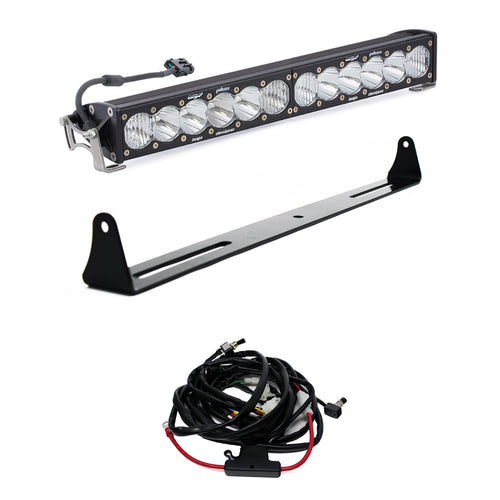 Barra de luz LED Baja Designs Chevy/GMC OnX6+ 20 Inch Bumper Light Bar Kit - Chevy/GMC 2007-13 Silverado/Sierra 1500/2500HD/3500HD {'07 New Body Style} (Light Pattern: Driving/Combo, Color: Clear)