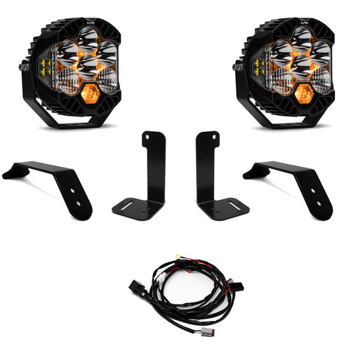 Luz Auxiliar LED Baja Designs Jeep JL/JT LP6 Pro Bumper kit de luces | Jeep 2020-2026 Gladiator; 2018-2026 Wrangler JL; NOTE: con OE Plastic Bumper