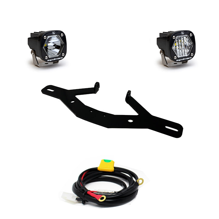 Luz auxiliar LED Baja Designs KTM S1 Frame Mount Light Kit - KTM 2019-22 390/790/890 Adventure/R (Light Pattern: Multi-Pattern, Color: Clear)