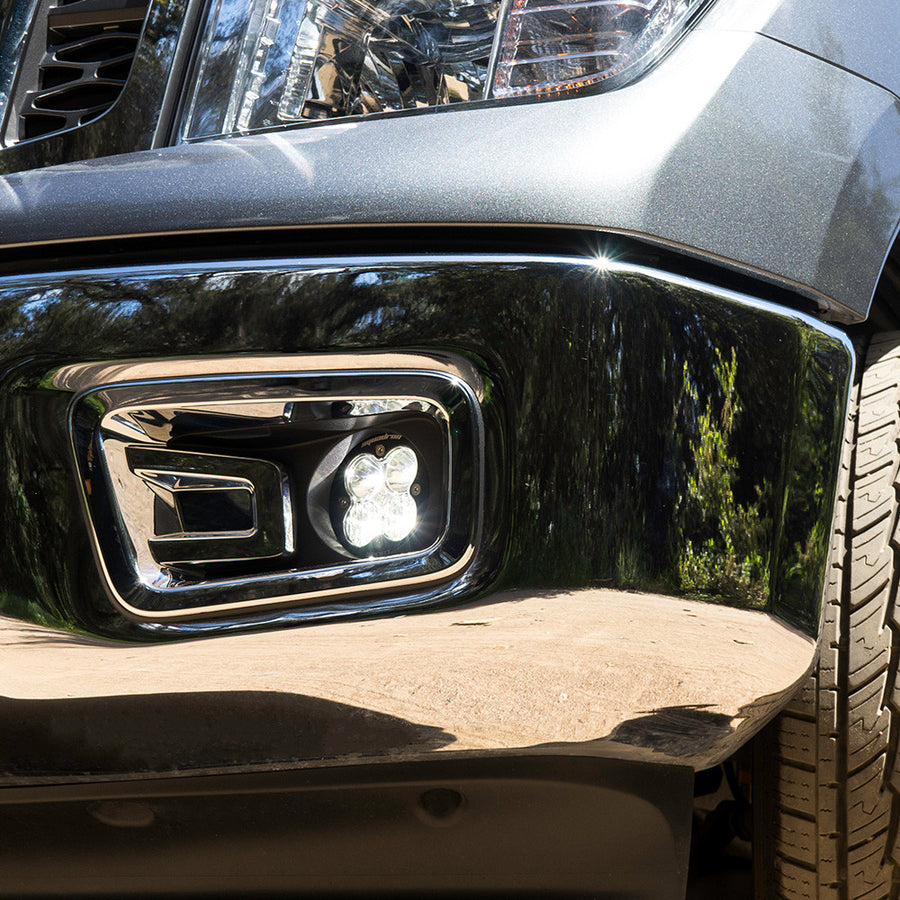 Kit de luces/faros de niebla Baja Designs Nissan Squadron-R Pro Fog Pocket Light Kit - Nissan 2016-19 Titan (Light Pattern: Wide Cornering, Color: Clear)