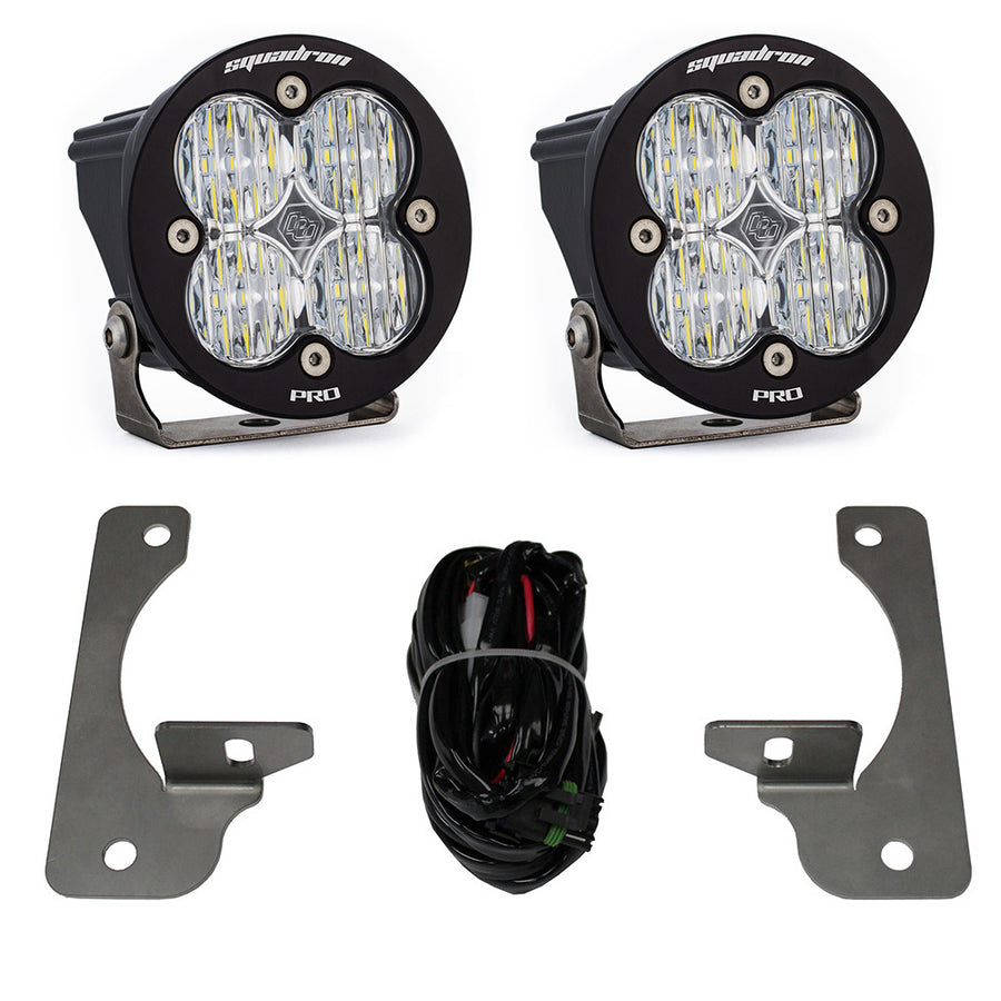 Kit de luces/faros de niebla Baja Designs Jeep JK Squadron-R Pro Fog Pocket Light Kit - Jeep 2010-18 Wrangler JK; NOTE: w/ Premium OE Bumper (Light Pattern: Wide Cornering, Color: Clear)