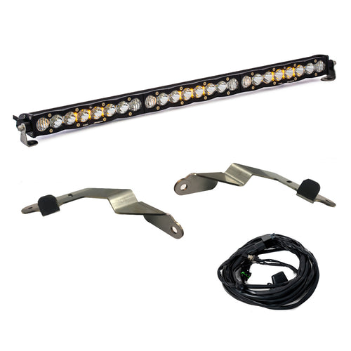 Barra de luz LED Baja Designs Toyota S8 30 Inch Grille Lower Light Kit - Toyota 2014-21 Tundra (Light Pattern: Driving/Combo, Color: Clear)