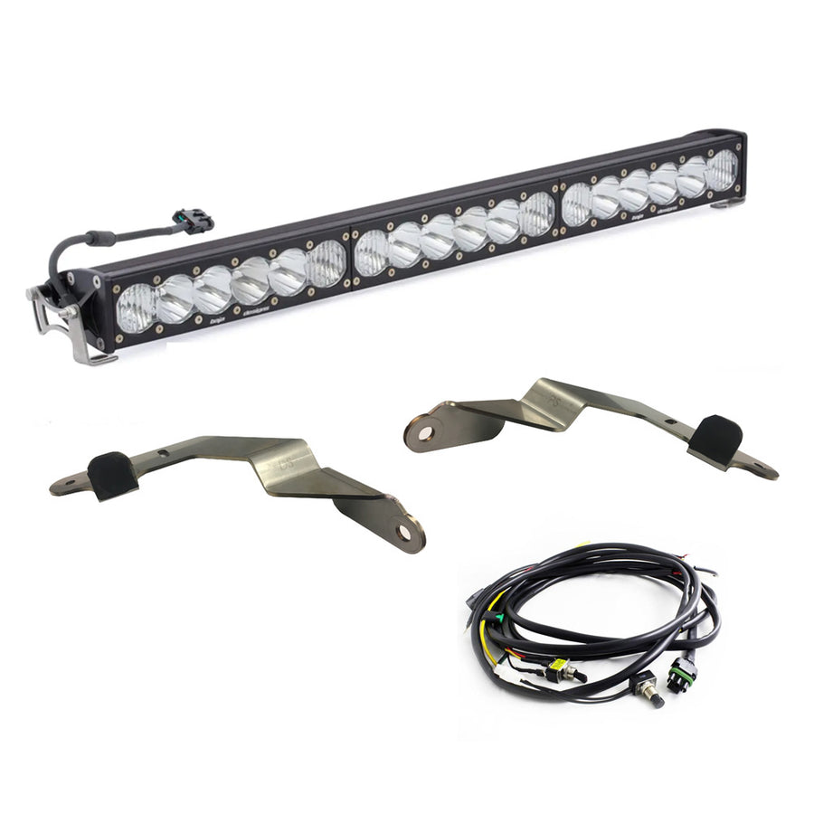 Barra de luz LED Baja Designs Toyota OnX6+ 30 Inch Grille Lower Light Kit - Toyota 2014-21 Tundra (Light Pattern: Driving/Combo, Color: Clear)