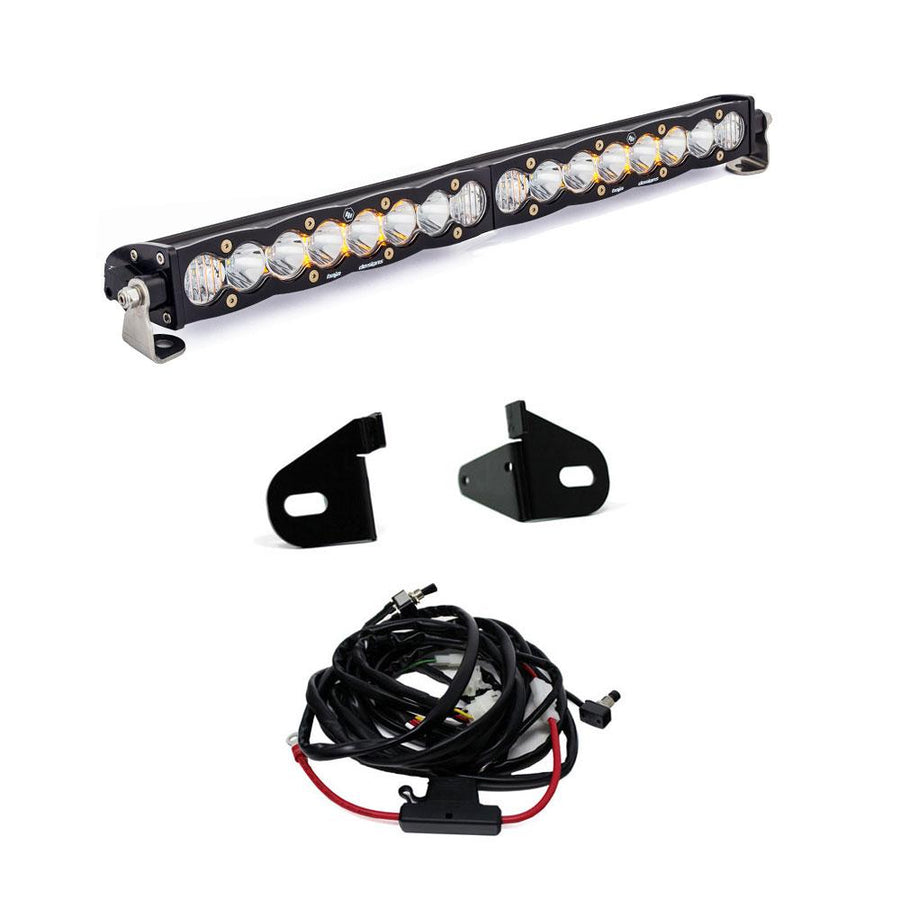 Barra de luz LED Baja Designs Ford S8 20 Inch Grille Light Kit - Ford 2019-2023 Ranger (Light Pattern: Driving/Combo, Color: Clear)