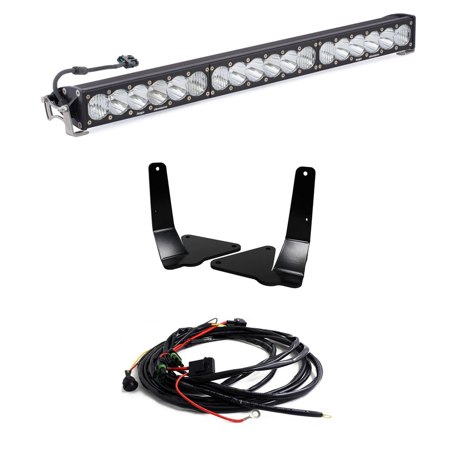 Barra de luz LED Baja Designs Chevy/GMC OnX6+ 30 Inch Grille Lower Light Bar Kit - Chevy/GMC 2015-18 Colorado/Canyon (Light Pattern: Driving/Combo, Color: Clear)