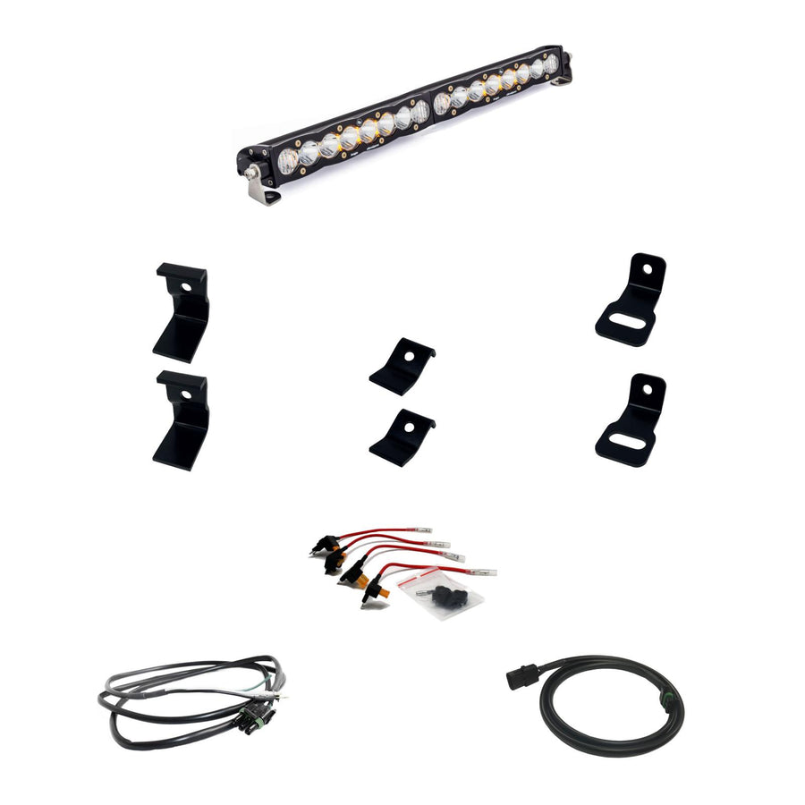 Barra de luz LED Baja Designs RAM S8 20 Inch Grille Light Kit - RAM 2019-24 1500 Rebel; 2021-24 1500 TRX (Light Pattern: Driving/Combo, Color: Clear)