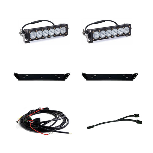 Barra de luz LED Baja Designs Ford OnX6+ 10 Inch Dual Behind Grille Light Bar Kit - Ford 2021-2026 F-150 Raptor, 2024-2026 F-150 Raptor 37/R (Light Pattern: Driving/Combo, Color: Clear)