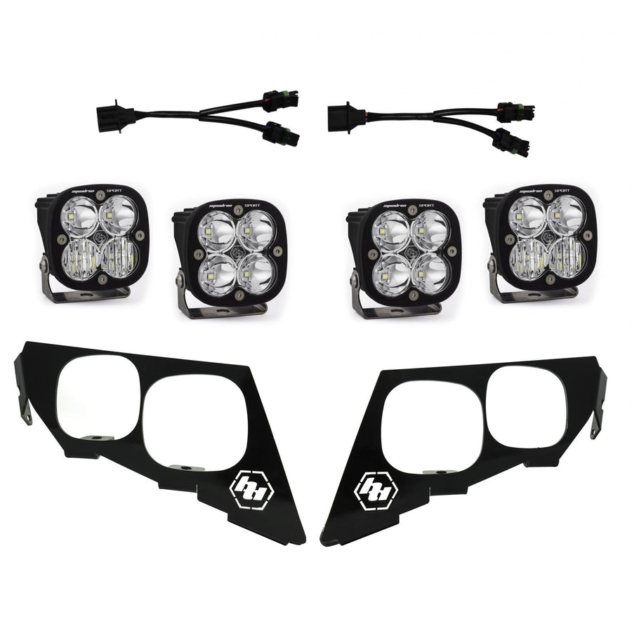 Luz auxiliar LED Baja Designs Textron/Arctic Cat Squadron Sport Headlight Kit - Arctic Cat 2020-21 Wildcat XX; Textron 2018-19 Wildcat XX (Light Pattern: Multi-Pattern, Color: Clear)