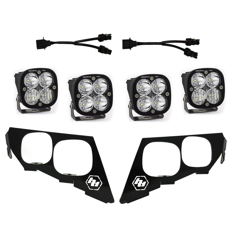Luz auxiliar LED Baja Designs Textron/Arctic Cat Squadron Pro Headlight Kit - Arctic Cat 2020-21 Wildcat XX; Textron 2018-19 Wildcat XX (Light Pattern: Multi-Pattern, Color: Clear)