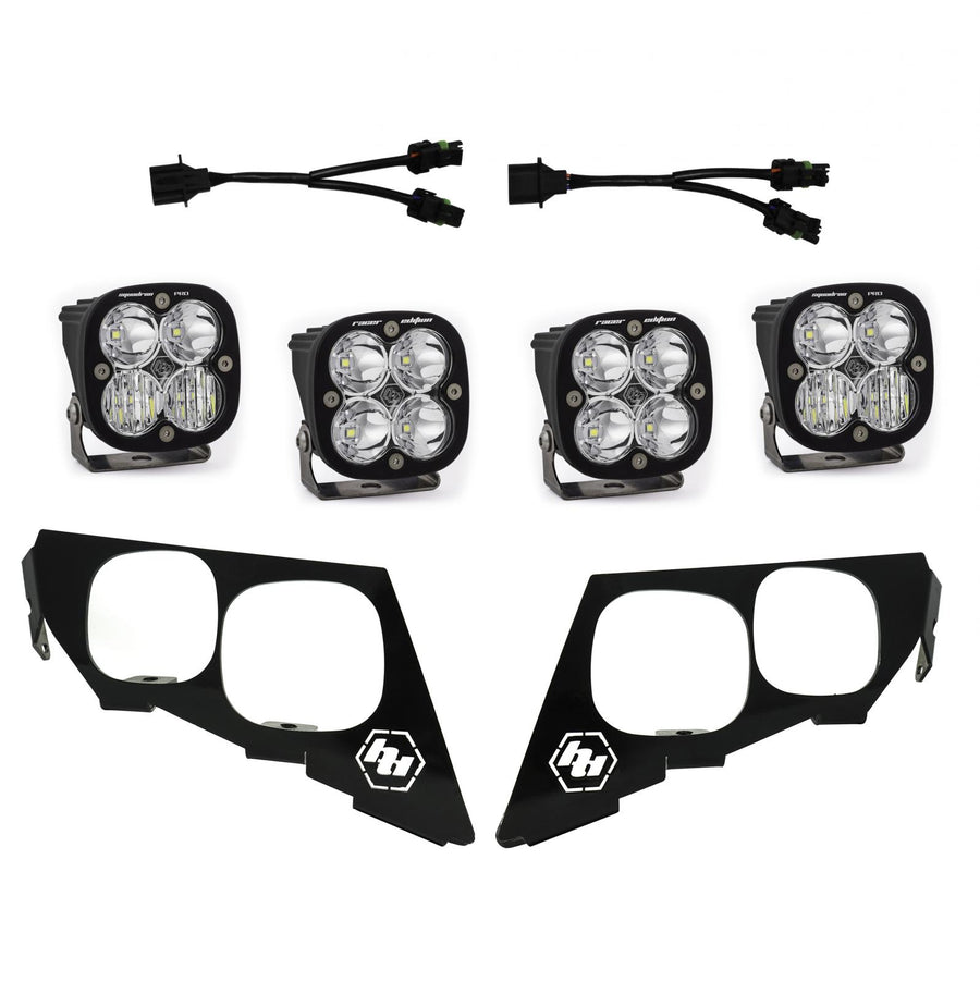 Luz auxiliar LED Baja Designs Textron/Arctic Cat Squadron Unlimited Headlight Kit - Arctic Cat 2020-21 Wildcat XX; Textron 2018-19 Wildcat XX (Light Pattern: Multi-Pattern, Color: Clear)