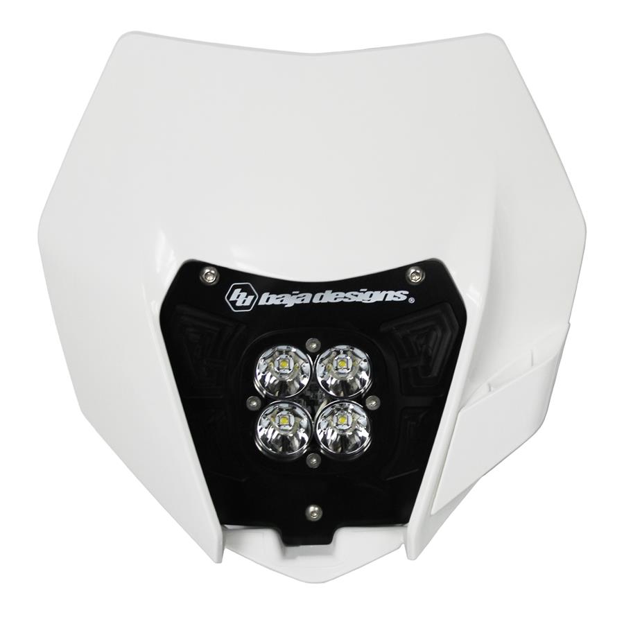 Luz auxiliar LED Baja Designs KTM Squadron Sport (D/C) Headlight Kit w/ '14-16 Shell - KTM 2014-16 250 SX-F/250 XC-F/250 XCF-W/350 SX-F/350 XC-F/350 XCF-W; 2013-16 450 XC-W/500 XC-W (Light Pattern: Spot, Color: Clear)