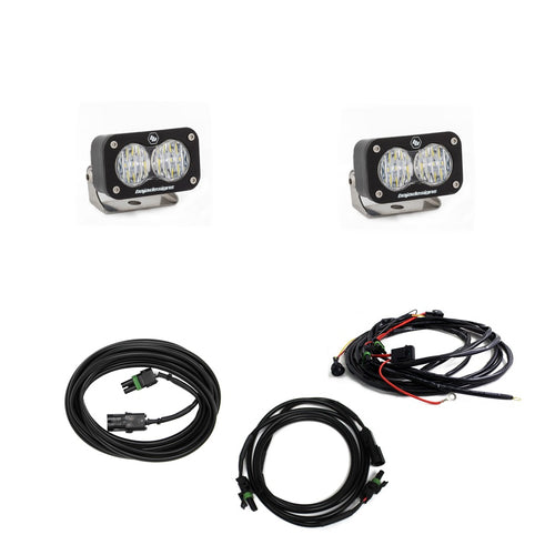 Luz Auxiliar LED Baja Designs Jeep JL S2 Sport Dual Reverse kit de luces | Jeep 2018-2025 Wrangler JL; NOTE: con OE Rubicon, Sahara Bumper