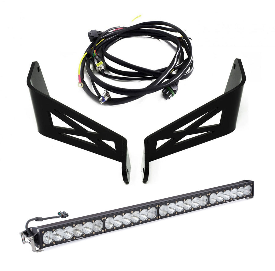 Barra de luz LED Baja Designs Can-Am OnX6+ 40 Inch Roof Mount Light Bar Kit - Can-Am 2017-24 Maverick X3 (Light Pattern: Driving/Combo, Color: Clear)