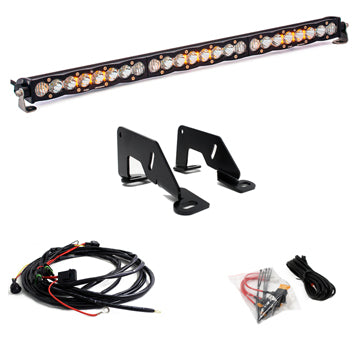 Barra de luz LED Baja Designs Polaris S8 30 Inch Roof Mount Light Bar Kit - Polaris 2020-2026 RZR Pro XP; 2024 RZR Turbo R (Light Pattern: Driving/Combo, Color: Clear)