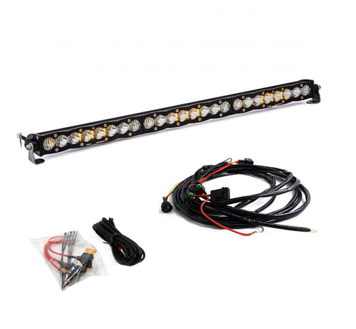 Barra de luz LED Baja Designs Polaris S8 30 Inch Roof Mount Light Bar Kit - Polaris 2016-21 RZR Turbo/S; 2015-21 RZR 900; 2014-22 RZR XP 1000 (Light Pattern: Driving/Combo, Color: Clear)