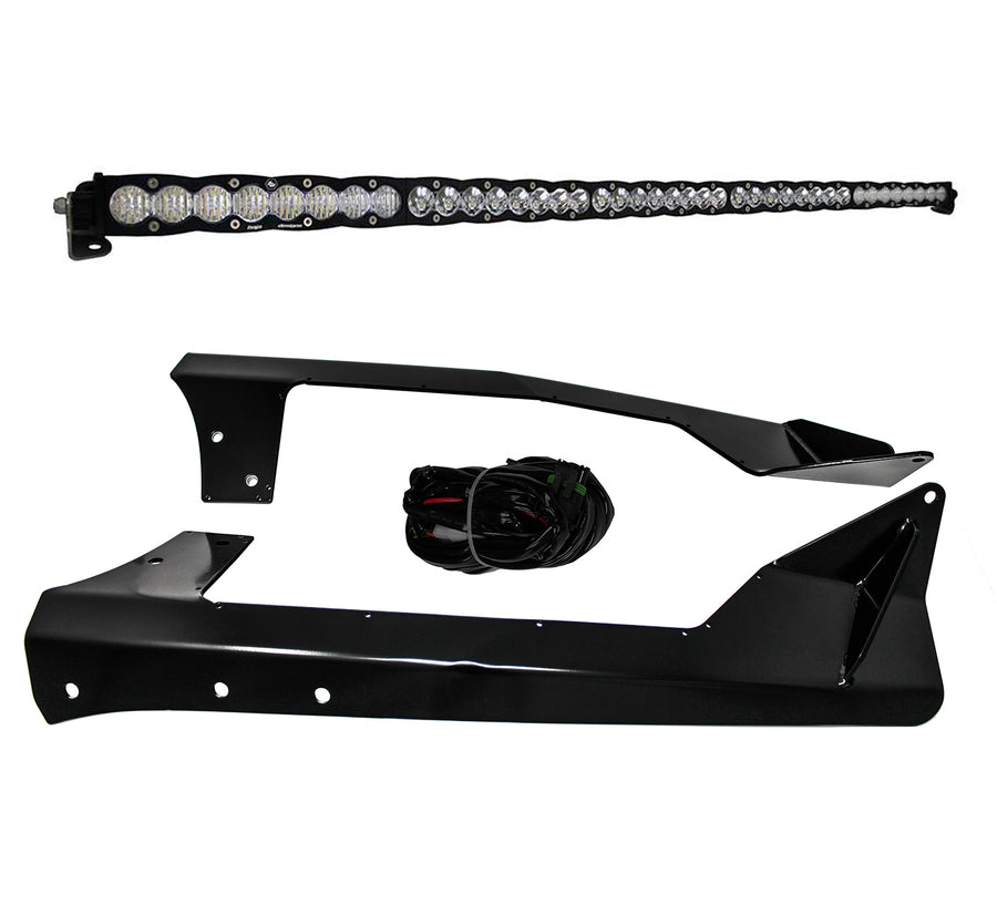 Barra de luz LED Baja Designs Jeep JK S8 50 Inch Roof Mount Light Kit - Jeep 2007-18 Wrangler JK (Light Pattern: Driving/Combo, Color: Clear)