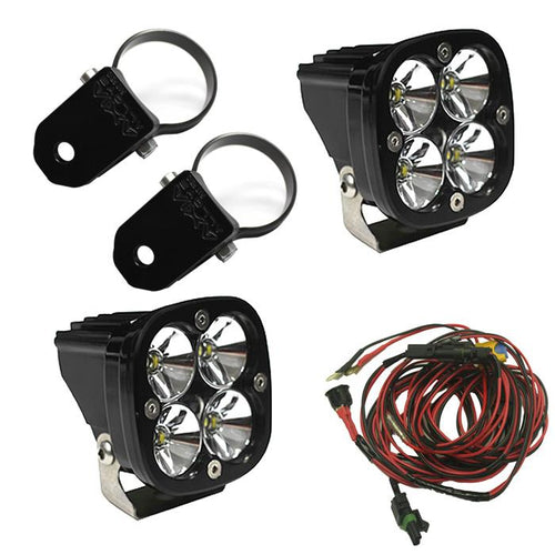 Kit de luces para pilar A Baja Designs PowerSports Squadron Pro A-Pillar Mount Light Kit - Universal (Light Pattern: Driving/Combo, Color: Clear, Mount: 2 in. Mount)