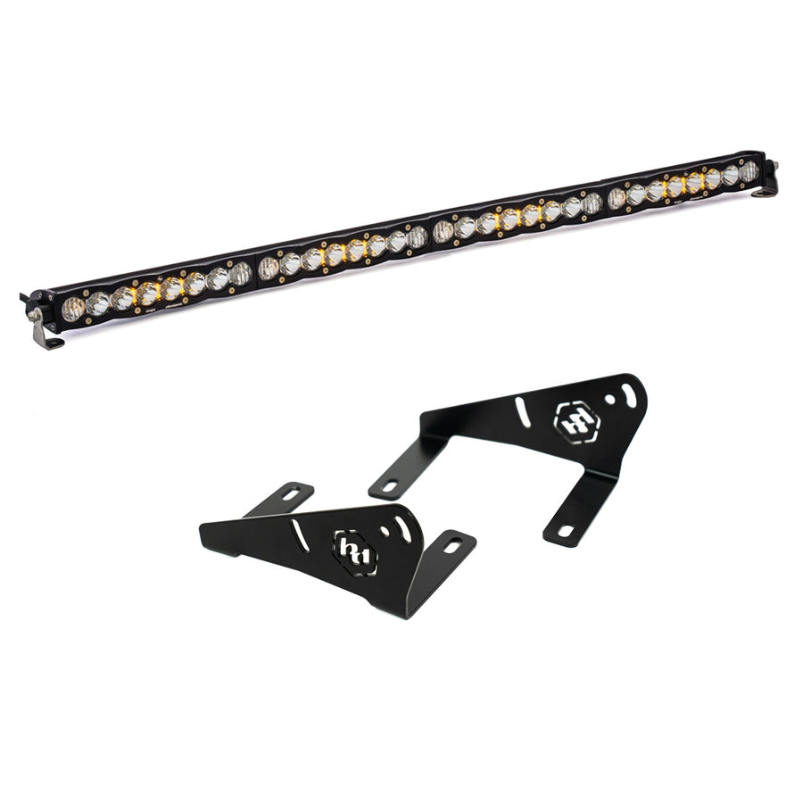 Barra de luz LED Baja Designs Polaris RZR Pro R 40" S8 Roof Bar Kit - Polaris RZR Pro R 2022-2026 (Light Pattern: Driving Combo, Color: Clear)