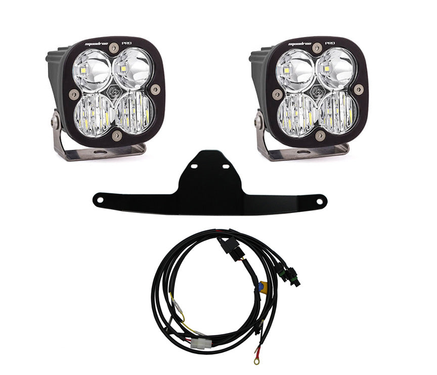 Luz auxiliar LED Baja Designs Honda Squadron Pro Frame Mount Light Kit - Honda 2016-20 Africa Twin (Light Pattern: Driving Combo, Color: Clear)