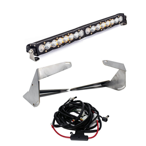 Barra de luz LED Baja Designs RAM S8 20 Inch Grille Lower Light Bar Kit - RAM 2019-2026 2500/3500 (Light Pattern: Driving/Combo, Color: Clear)