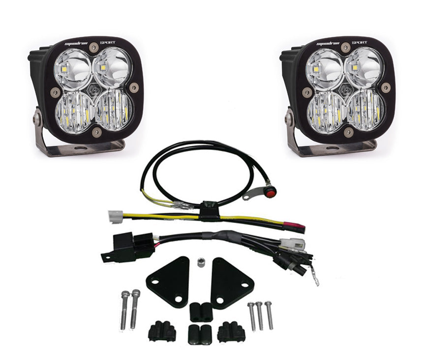 Luz auxiliar LED Baja Designs BMW Squadron Sport Headlight Kit - BMW 2008-12 F800GS (Light Pattern: Driving Combo, Color: Clear)