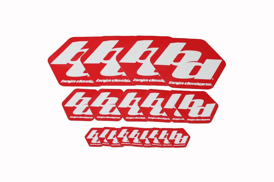 Accesorio de iluminacion Baja Designs Sticker Pack - Universal (Size: Small, Color: Red)