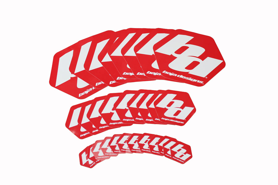Accesorio de iluminacion Baja Designs Sticker Pack - Universal (Size: Large, Color: Red)