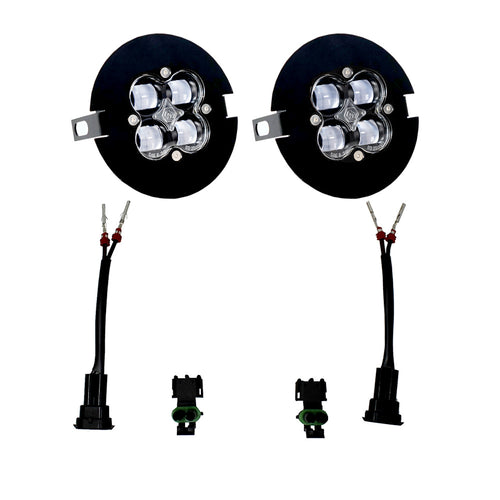 Kit de luces/faros de niebla Baja Designs Ford/Toyota Squadron SAE Fog Pocket Light Kit - Ford 2006-14 F-150; Toyota 2005-11 Tacoma; 2007-13 Tundra (Light Pattern: SAE Fog, Color: Clear)